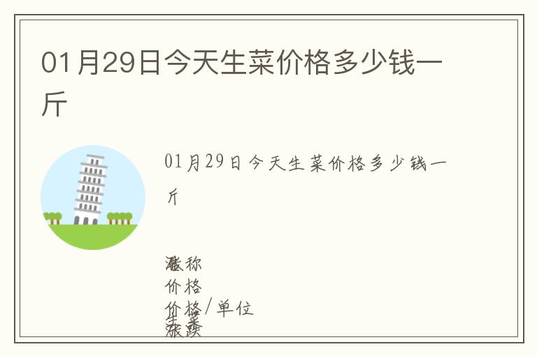 01月29日今天生菜價(jià)格多少錢(qián)一斤