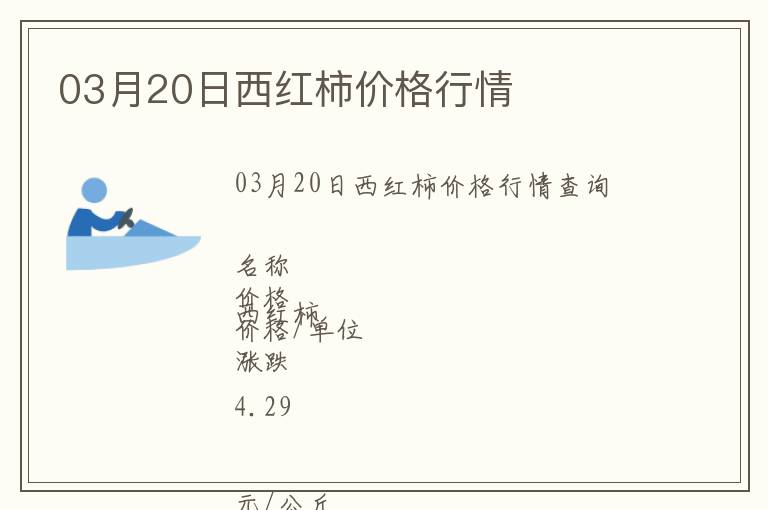 03月20日西紅柿價(jià)格行情
