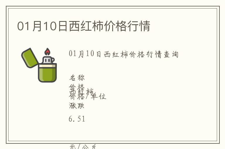 01月10日西紅柿價(jià)格行情