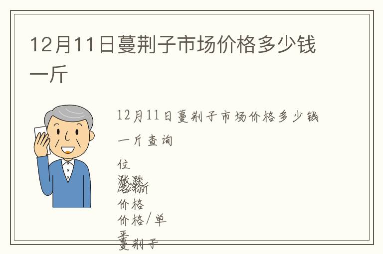 12月11日蔓荊子市場(chǎng)價(jià)格多少錢一斤