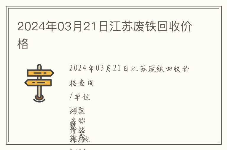2024年03月21日江蘇廢鐵回收價(jià)格