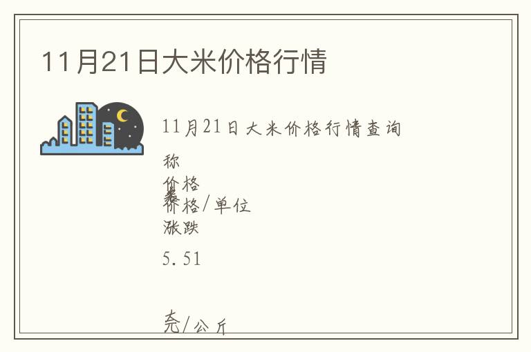 11月21日大米價(jià)格行情