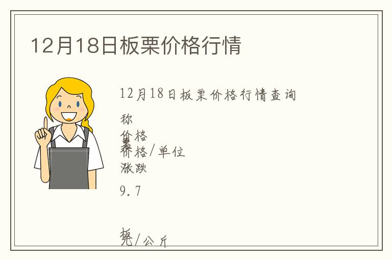 12月18日板栗價(jià)格行情