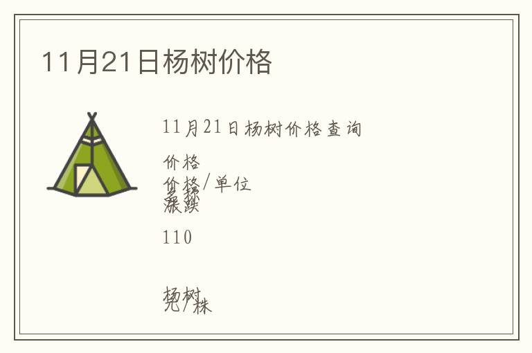 11月21日楊樹(shù)價(jià)格