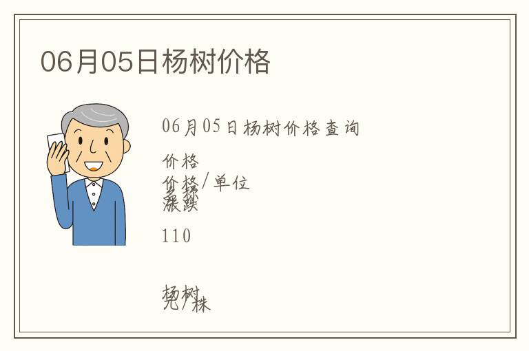 06月05日楊樹(shù)價(jià)格