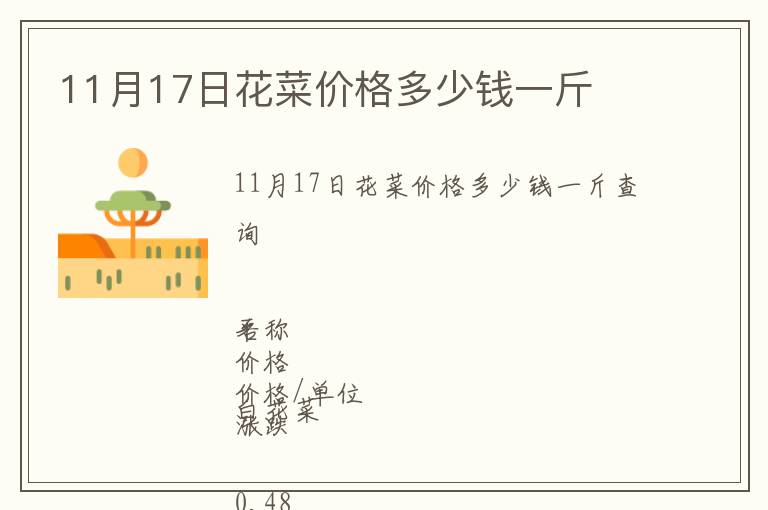 11月17日花菜價(jià)格多少錢(qián)一斤