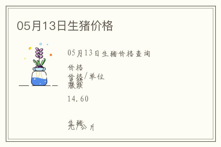 05月13日生豬價(jià)格