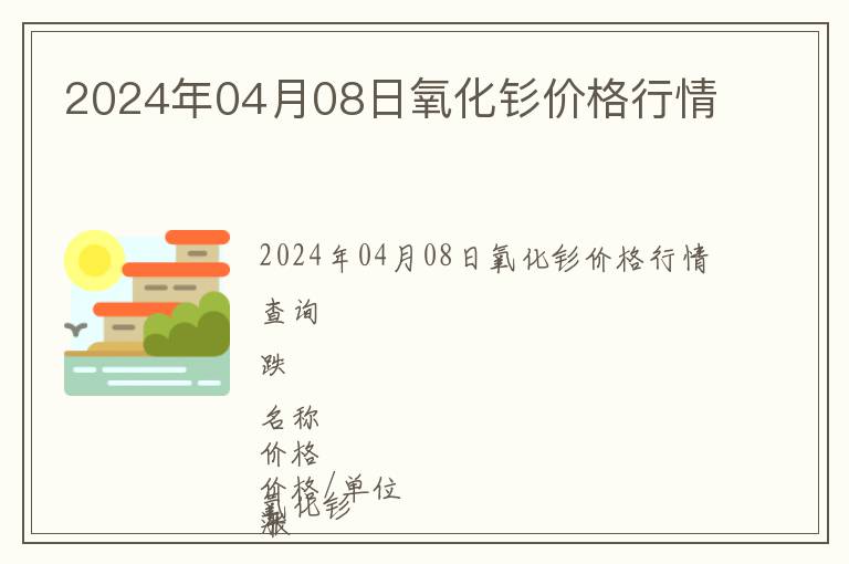 2024年04月08日氧化釤價格行情