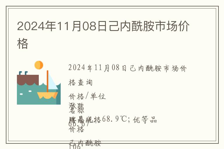 2024年11月08日己內(nèi)酰胺市場價格