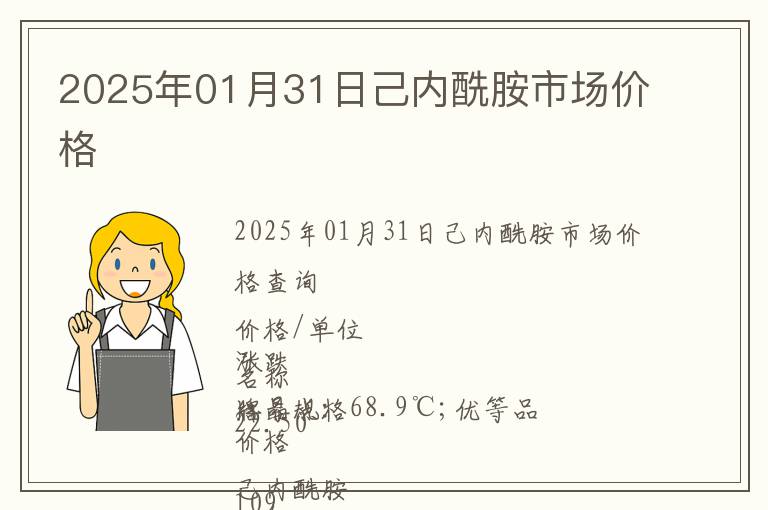 2025年01月31日己內酰胺市場價格