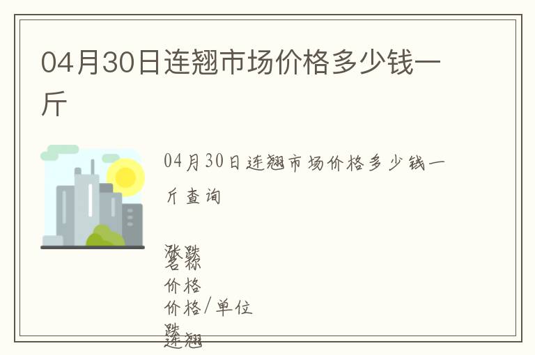04月30日連翹市場價格多少錢一斤