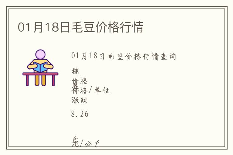 01月18日毛豆價(jià)格行情