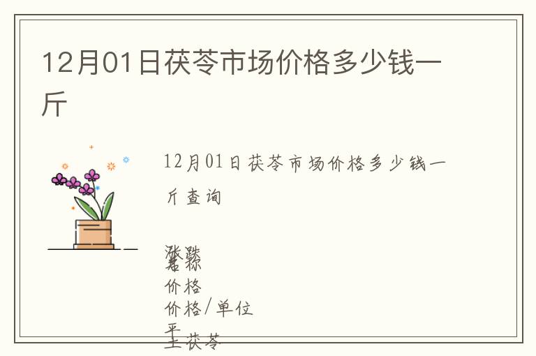 12月01日茯苓市場(chǎng)價(jià)格多少錢一斤
