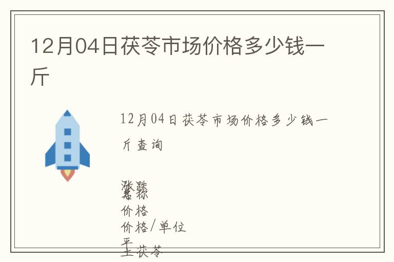 12月04日茯苓市場價格多少錢一斤