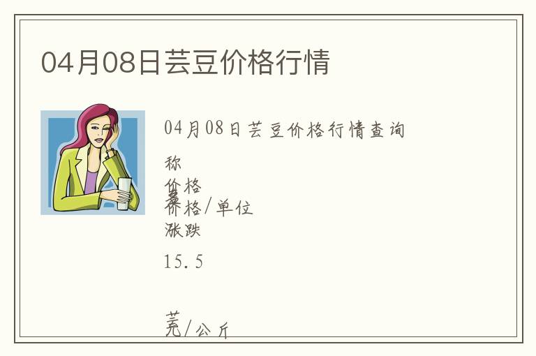 04月08日蕓豆價格行情