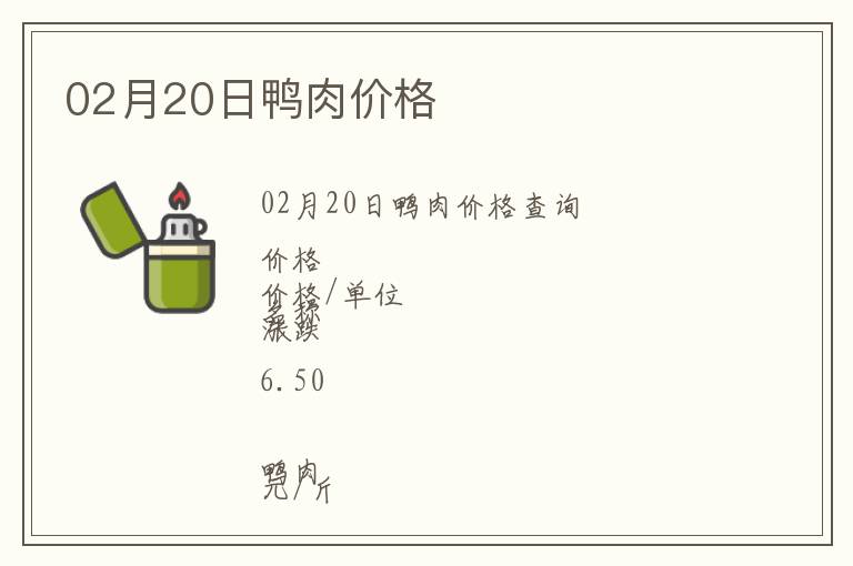 02月20日鴨肉價(jià)格