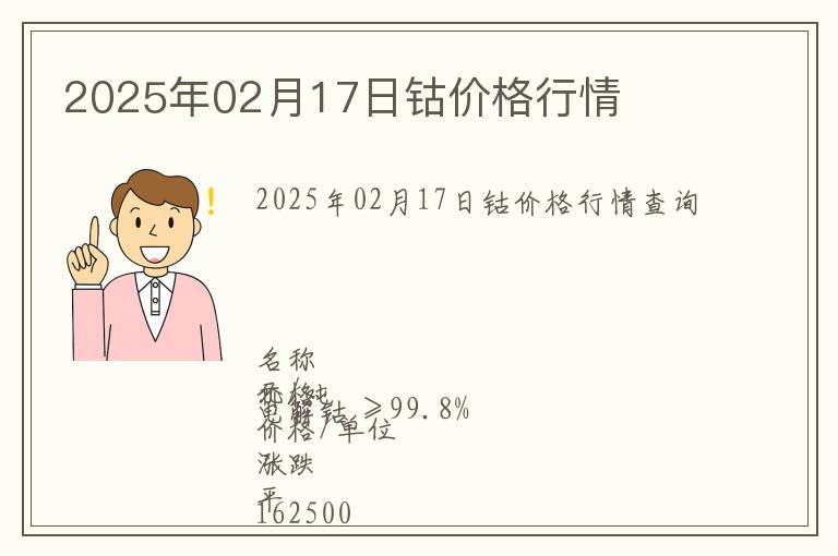 2025年02月17日鈷價格行情